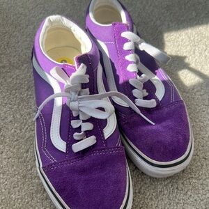 Vans Purple and White Old Skool Sneakers
